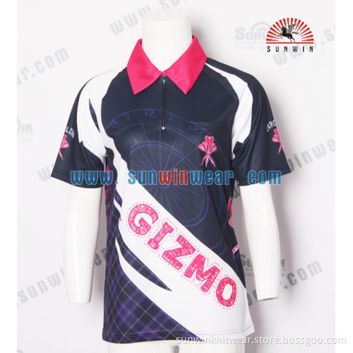 oem manufactory custom super quality dart team shirt with bright color